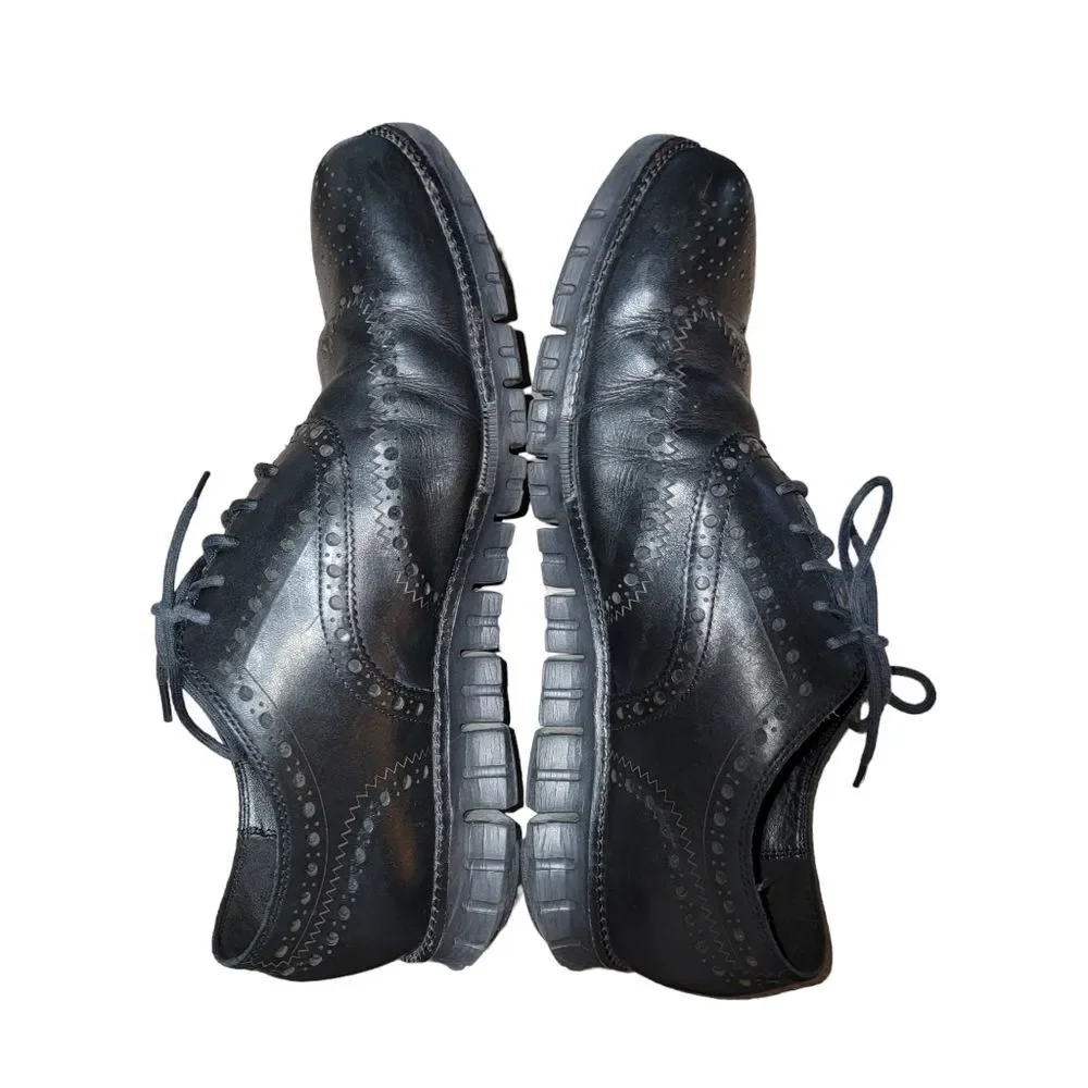 Cole Haan Zerogrand Mens Shoes Black Leather Wingtip Oxford Size 11